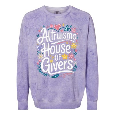 Altruismo House Of Givers School Spirit Colorblast Crewneck Sweatshirt