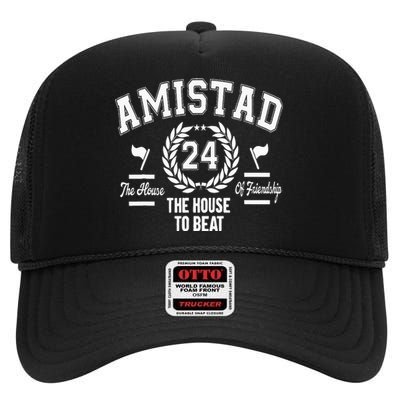 Amistad House Of Friendship House Friendship School Spirit High Crown Mesh Back Trucker Hat