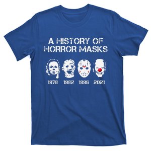 A History Of Horror Masks Halloween Funny Costume T-Shirt