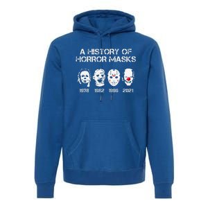 A History Of Horror Masks Halloween Funny Costume Premium Hoodie