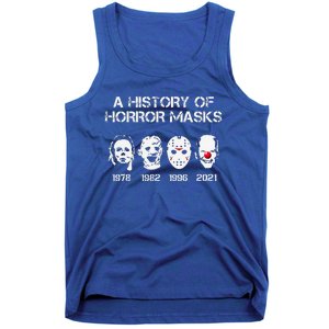 A History Of Horror Masks Halloween Funny Costume Tank Top