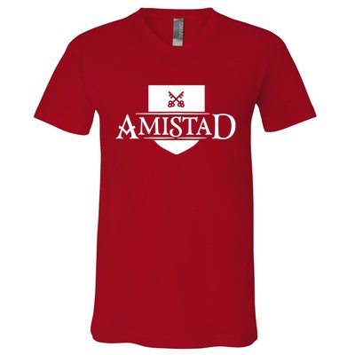 Amistad House Of Friendship House Retro Friendship V-Neck T-Shirt