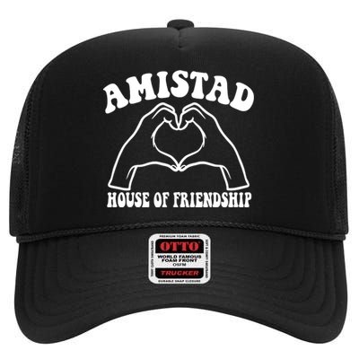 Amistad House Of Friendship Rca Friendly School Spirit High Crown Mesh Back Trucker Hat