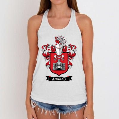 Amistad House Of Givers Rca Friendship School Spirit Women's Knotted Racerback Tank