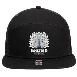 Amistad House Of Friendship Rca School Amistad House Red Gift 7 Panel Mesh Trucker Snapback Hat