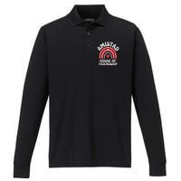 Amistad House Of Friendship Boho Heart Rainbow Performance Long Sleeve Polo