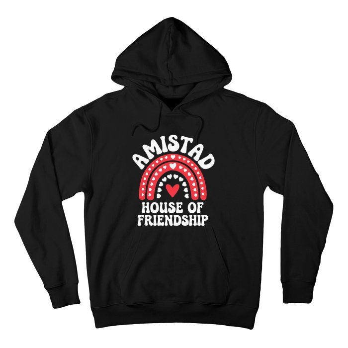 Amistad House Of Friendship Boho Heart Rainbow Hoodie