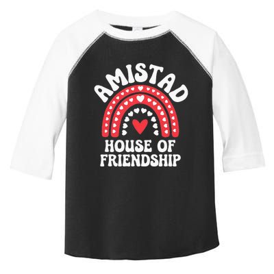 Amistad House Of Friendship Boho Heart Rainbow Toddler Fine Jersey T-Shirt