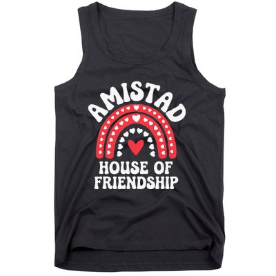 Amistad House Of Friendship Boho Heart Rainbow Tank Top