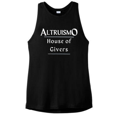 Altruismo House Of Givers Rca Givers School Spirit Black Ladies PosiCharge Tri-Blend Wicking Tank