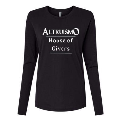 Altruismo House Of Givers Rca Givers School Spirit Black Womens Cotton Relaxed Long Sleeve T-Shirt