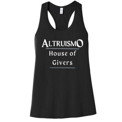 Altruismo House Of Givers Rca Givers School Spirit Black Women's Racerback Tank