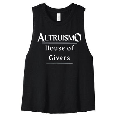 Altruismo House Of Givers Rca Givers School Spirit Black Women's Racerback Cropped Tank