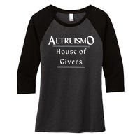 Altruismo House Of Givers Rca Givers School Spirit Black Women's Tri-Blend 3/4-Sleeve Raglan Shirt