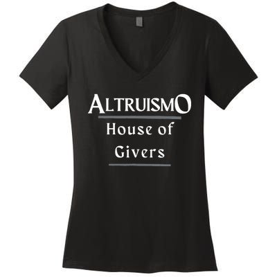 Altruismo House Of Givers Rca Givers School Spirit Black Women's V-Neck T-Shirt