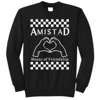 Amistad House Of Friendship Red Retro Groovy Social Amistad Sweatshirt