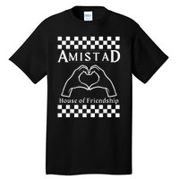 Amistad House Of Friendship Red Retro Groovy Social Amistad Tall T-Shirt