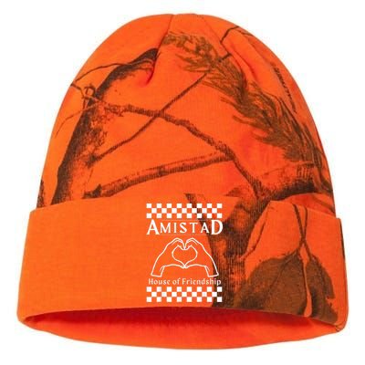 Amistad House Of Friendship Red Retro Groovy Social Amistad Kati Licensed 12" Camo Beanie