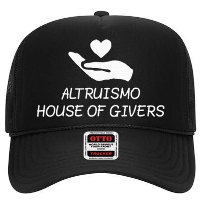 Altruismo House Of Givers Rca Givers School Spirit Black High Crown Mesh Back Trucker Hat