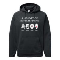 A History Of Horror Masks Halloween Funny Costume Anti Biden Performance Fleece Hoodie