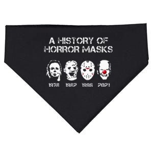 A History Of Horror Masks Halloween Funny Costume Anti Biden USA-Made Doggie Bandana