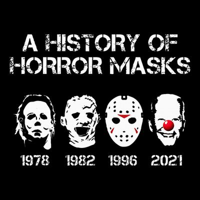 A History Of Horror Masks Halloween Funny Costume Anti Biden T-Shirt