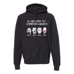 A History Of Horror Masks Halloween Funny Costume Anti Biden Premium Hoodie