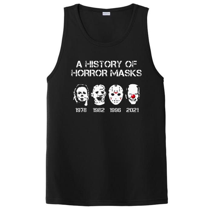 A History Of Horror Masks Halloween Funny Costume Anti Biden PosiCharge Competitor Tank