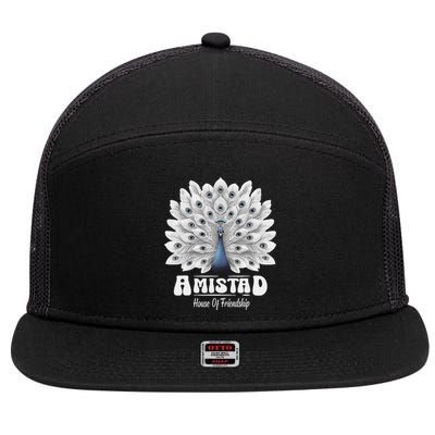 Amistad House Of Friendship Rca School Amistad House Red 7 Panel Mesh Trucker Snapback Hat