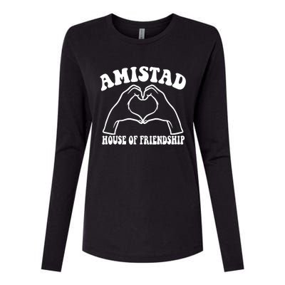 Amistad House Of Friendship Rca Friendly School Spirit Womens Cotton Relaxed Long Sleeve T-Shirt