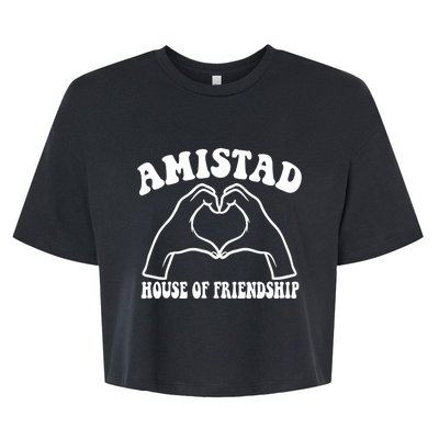 Amistad House Of Friendship Rca Friendly School Spirit Bella+Canvas Jersey Crop Tee