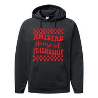 Amistad House Of Friendship House Retro Groovy Friendship Performance Fleece Hoodie