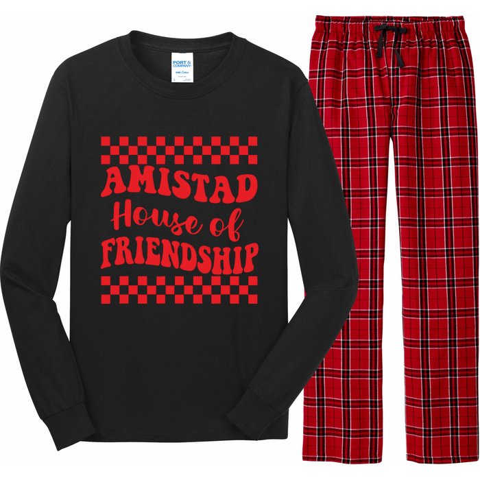 Amistad House Of Friendship House Retro Groovy Friendship Long Sleeve Pajama Set