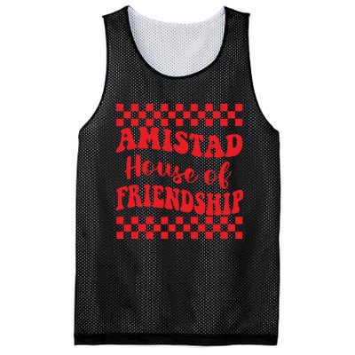 Amistad House Of Friendship House Retro Groovy Friendship Mesh Reversible Basketball Jersey Tank