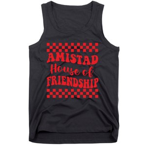 Amistad House Of Friendship House Retro Groovy Friendship Tank Top