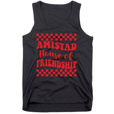 Amistad House Of Friendship House Retro Groovy Friendship Tank Top