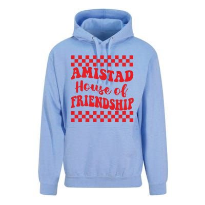 Amistad House Of Friendship House Retro Groovy Friendship Unisex Surf Hoodie