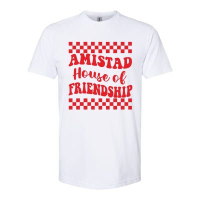 Amistad House Of Friendship House Retro Groovy Friendship Softstyle CVC T-Shirt