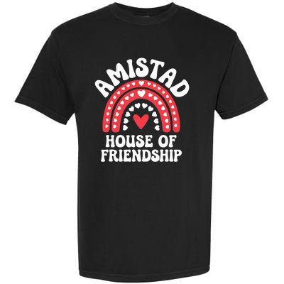 Amistad House Of Friendship Boho Heart Rainbow Garment-Dyed Heavyweight T-Shirt