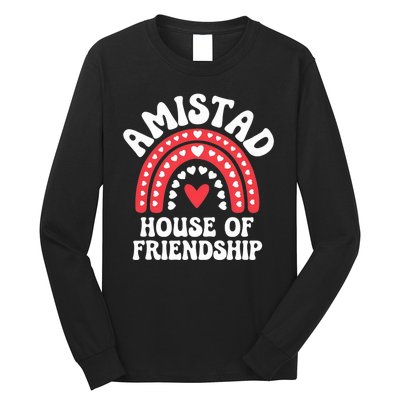 Amistad House Of Friendship Boho Heart Rainbow Long Sleeve Shirt