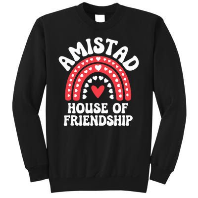 Amistad House Of Friendship Boho Heart Rainbow Sweatshirt