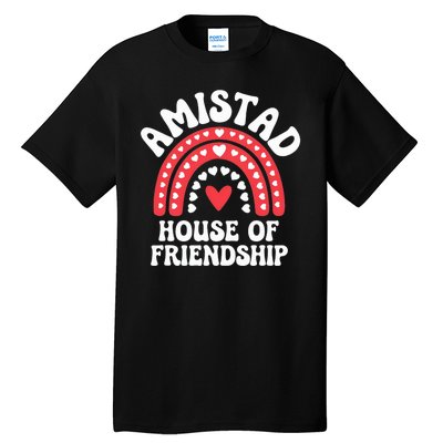 Amistad House Of Friendship Boho Heart Rainbow Tall T-Shirt