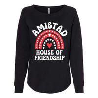 Amistad House Of Friendship Boho Heart Rainbow Womens California Wash Sweatshirt