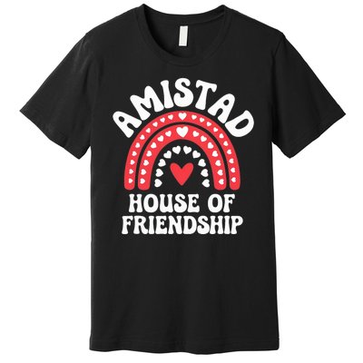 Amistad House Of Friendship Boho Heart Rainbow Premium T-Shirt