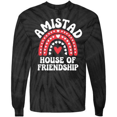 Amistad House Of Friendship Boho Heart Rainbow Tie-Dye Long Sleeve Shirt