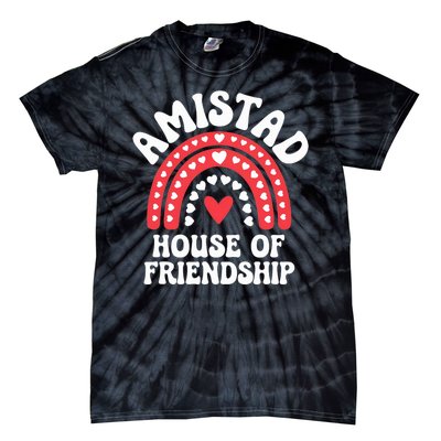 Amistad House Of Friendship Boho Heart Rainbow Tie-Dye T-Shirt