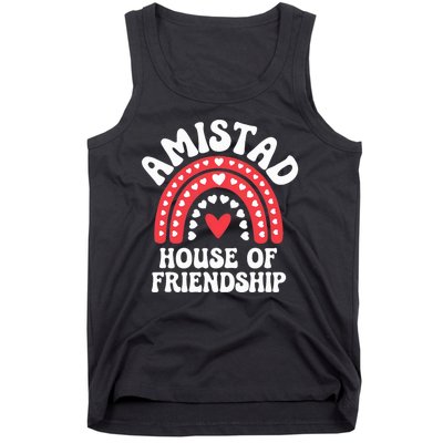 Amistad House Of Friendship Boho Heart Rainbow Tank Top