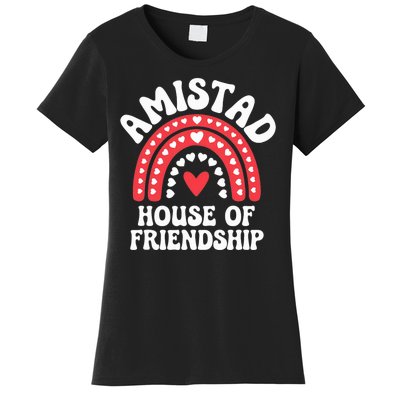 Amistad House Of Friendship Boho Heart Rainbow Women's T-Shirt