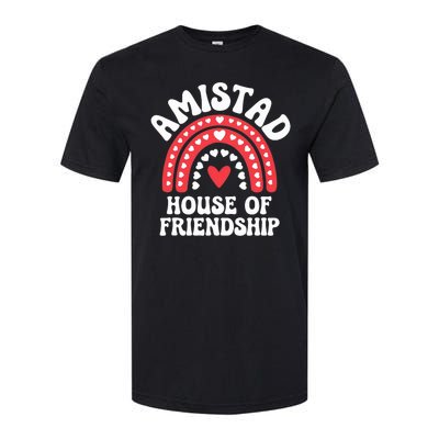 Amistad House Of Friendship Boho Heart Rainbow Softstyle CVC T-Shirt