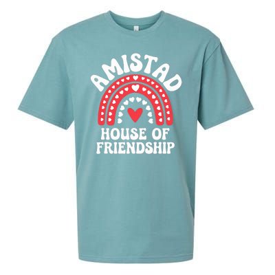 Amistad House Of Friendship Boho Heart Rainbow Sueded Cloud Jersey T-Shirt